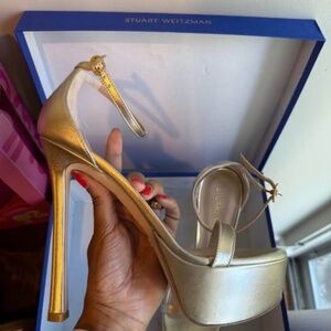 Stuart Weitzman Nudistcurve Hollywood Sandal Size 10.5